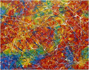 kompozicija no 10., 2012 god., kombinirana tehnika, 100x120 cm.